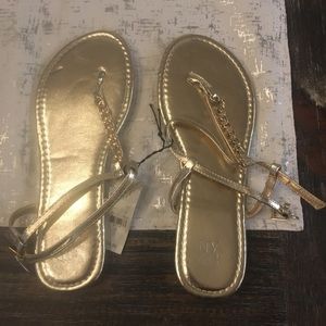 NWT NY&C Gold Sandals size 8